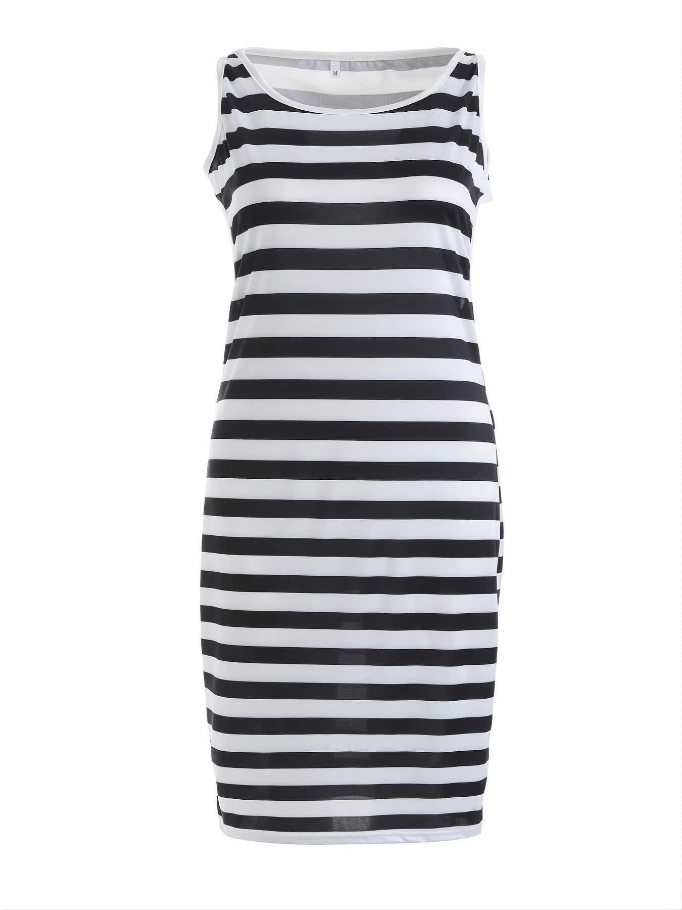 Strikket kjole uden ryg, ærmeløs kjole med hæklet bodycon-udskæring med O-hals