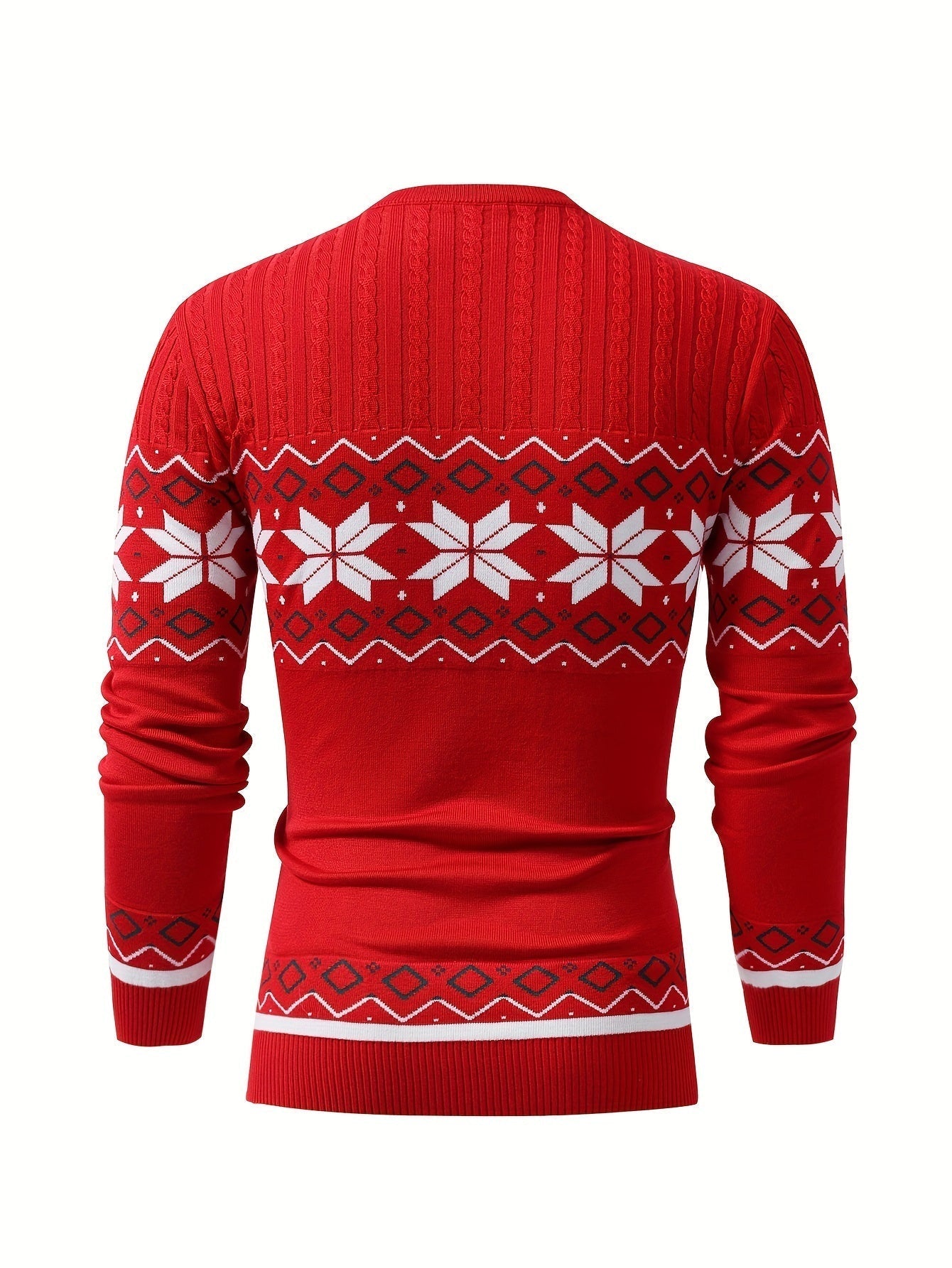 Strikket sweater med julemønster