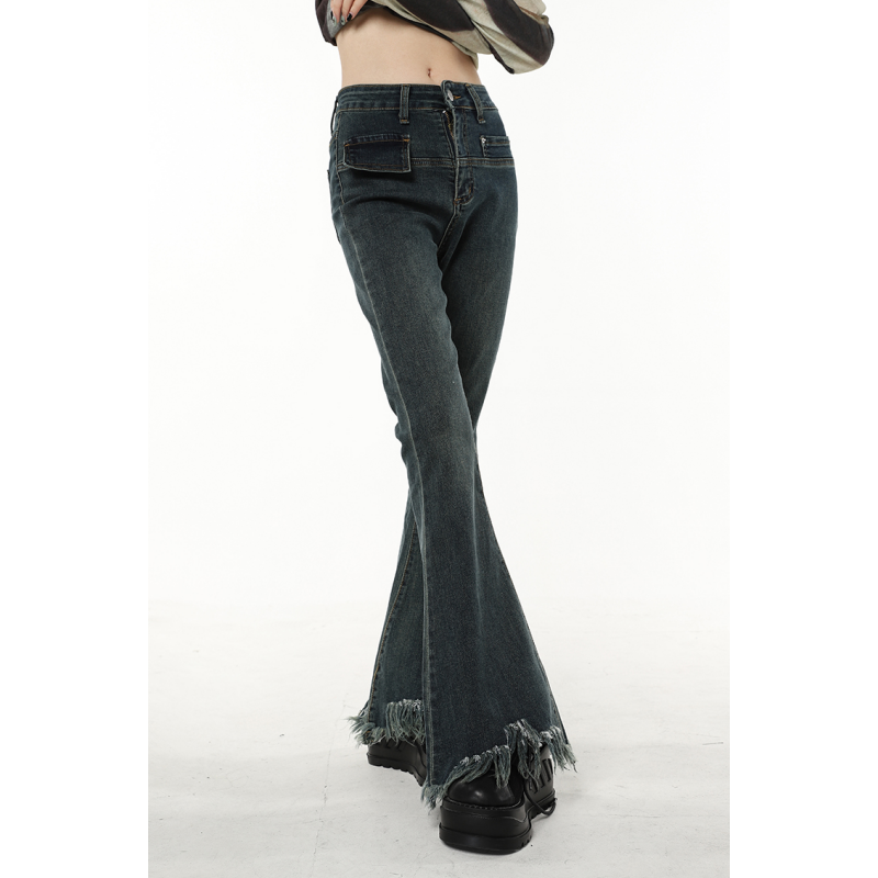 Sorte vintage jeans til kvinder