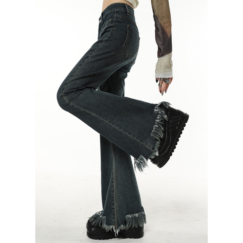 Sorte vintage jeans til kvinder