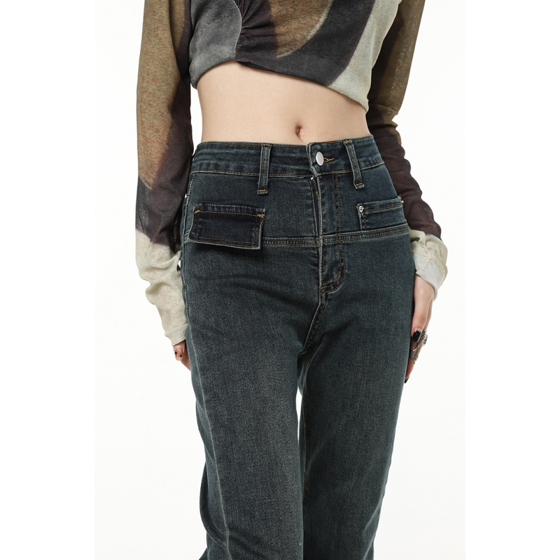 Sorte vintage jeans til kvinder