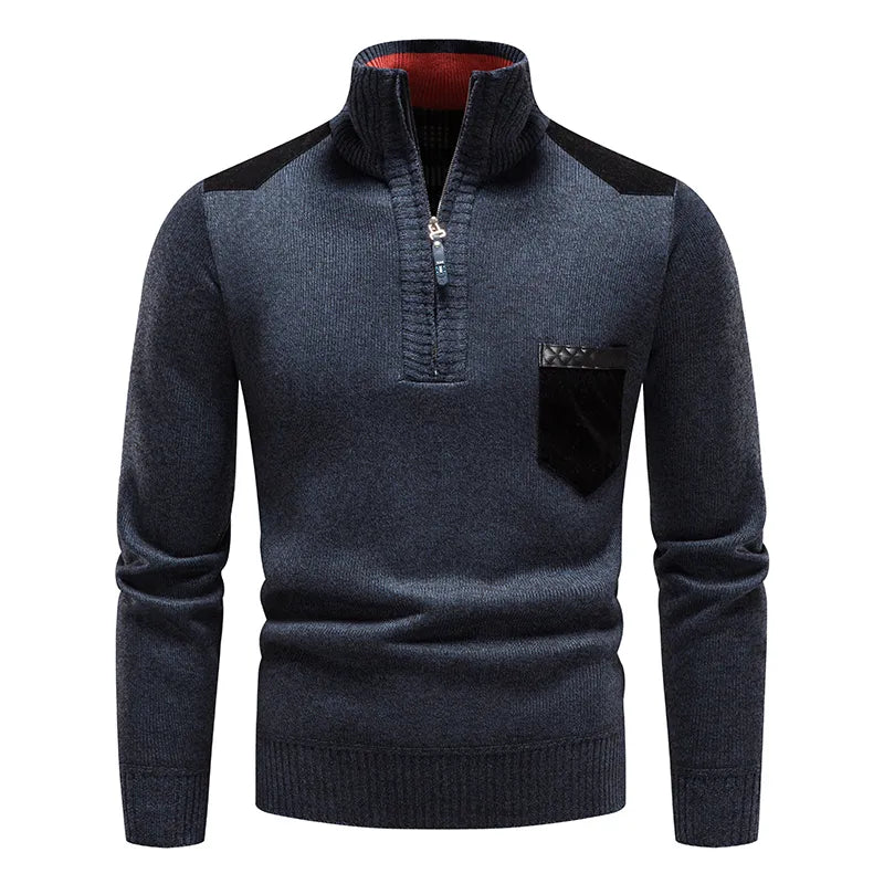 Sweater med lynlås