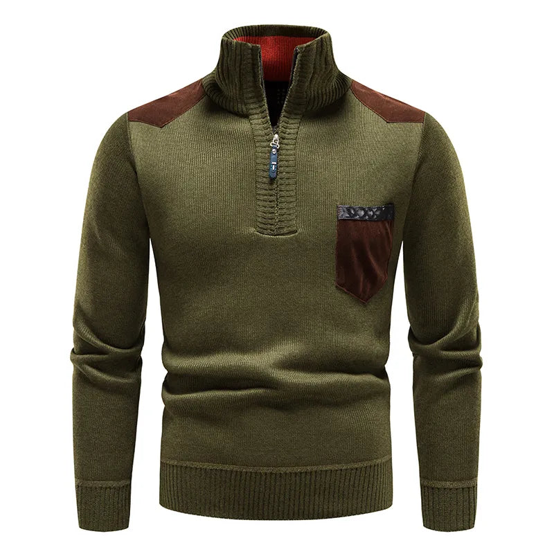 Sweater med lynlås